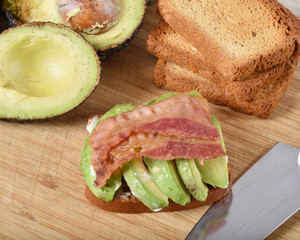 Sticker - Making a bacon avocado sandwich