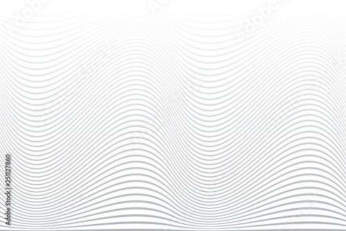 White wavy lines background. Abstract striped texture.