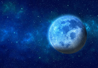 Wall Mural - moon in space. elements of this image furnished by nasa.