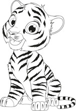 Funny Cute Tiger Cub