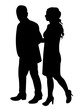 © turkishblue - a couple silhouette vector
