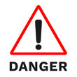 © Vector DSGNR - DANGER sign. Triangle with exclamation mark. Vector illustration.