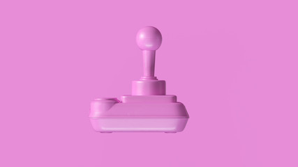 Wall Mural - Pink Retro Wireless Joystick 3d illustration 3d render