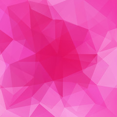 Wall Mural - Abstract background consisting of pink triangles. Geometric design for business presentations or web template banner flyer. Vector illustration