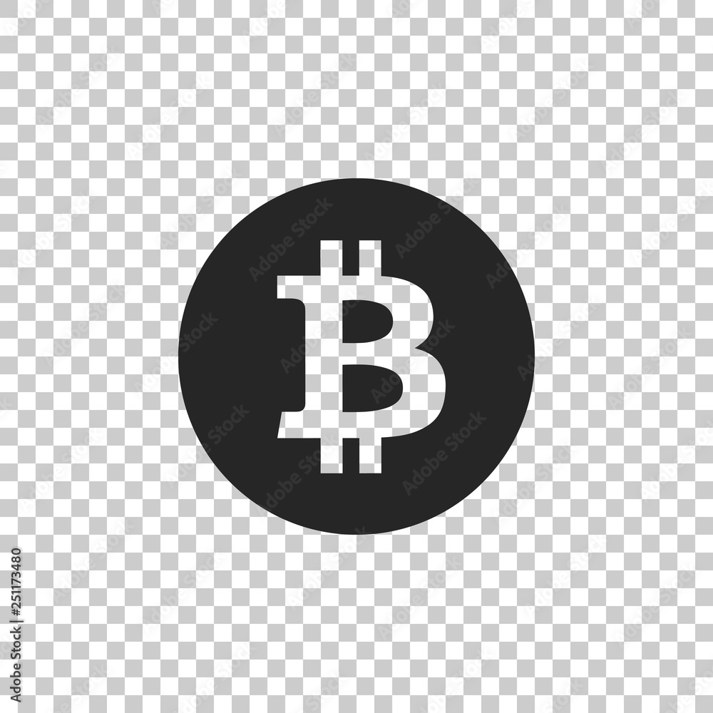 Cryptocurrency coin Bitcoin icon isolated on transparent background. Bitcoin  for internet money. Physical bit coin. Digital currency. Blockchain based  secure crypto currency. Vector Illustration Stock Vector | Adobe Stock