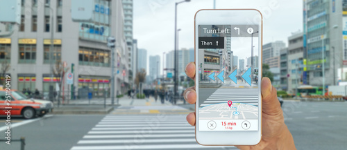 Fotografía map use ai, artificial intelligence algorithms to determine what individuals wan