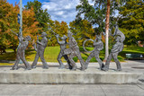 Fototapeta Nowy Jork - Sculpture of a music band in the Louis Armstrong park in NOLA (USA)