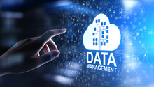 Data Management System, Cloud Technology, Internet And Business Concept.
