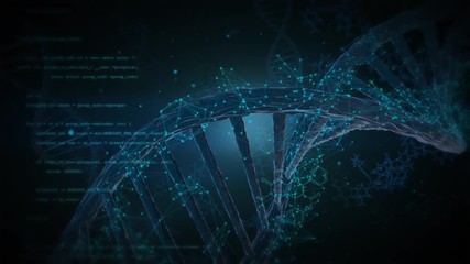 3d human dna structure animation