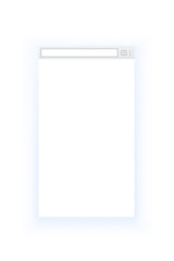 Aufkleber - Simple style blank mobile browser window isolated on white background