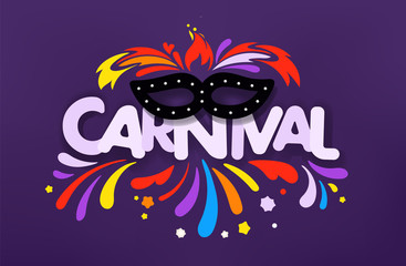 Masquerade vector concept. Carnival banner