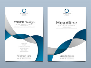 Blue corporate identity cover business vector design, Flyer brochure advertising abstract background, Leaflet Modern poster magazine layout template, Annual report for presentation.