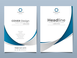 Blue corporate identity cover business vector design, Flyer brochure advertising abstract background, Leaflet Modern poster magazine layout template, Annual report for presentation.