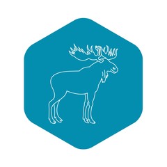 Wall Mural - Moose icon. Outline illustration of moose vector icon for web