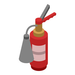 Wall Mural - Fire extinguisher icon. Isometric of fire extinguisher vector icon for web design isolated on white background
