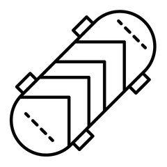 Sticker - Urban street skateboard icon. Outline urban street skateboard vector icon for web design isolated on white background