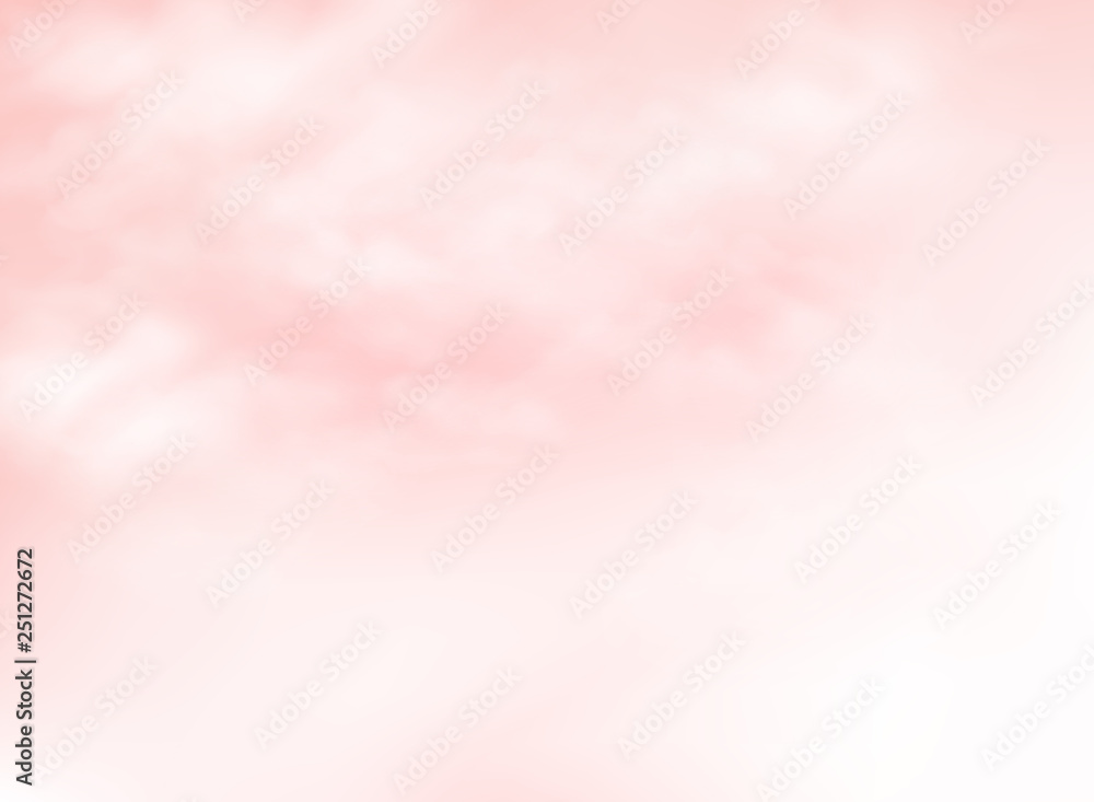 Clear pink living coral sky with clouds pattern background. You can use for summer time ad, poster, artwork, print, nature design paper. - obrazy, fototapety, plakaty 