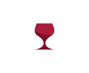 Canvas Print - Wine glass logo