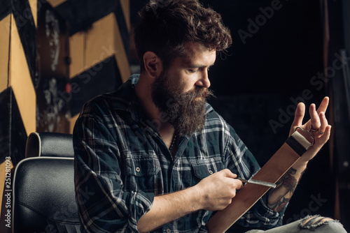 Barber Scissors And Straight Razor Barber Shop So Trendy And