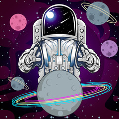 Wall Mural - astronout space star planets