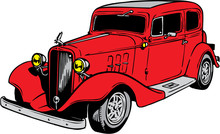 1933 Chevy Sedan Vector Illustration