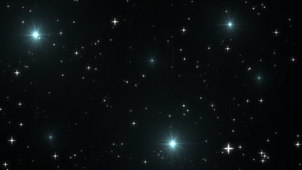 Wall Mural - night sky with stars sparkling on black background
