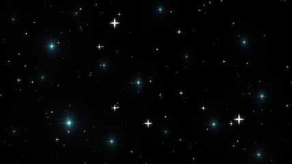 Wall Mural - night sky with stars sparkling on black background