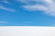 blue sky over white snowfield