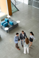 Wall Mural - group of architects and business people working together