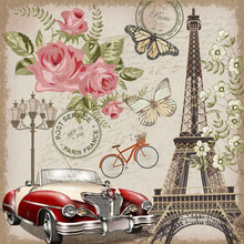 Paris Vintage Postcard.