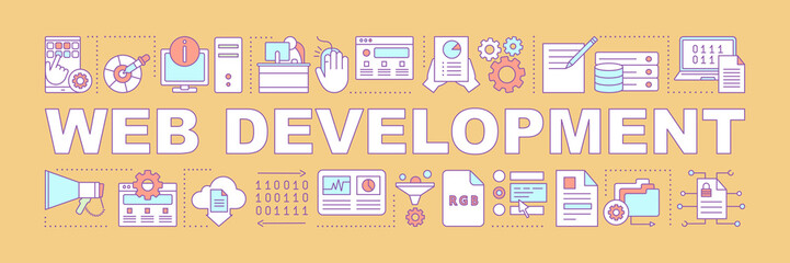 Web development word concepts banner