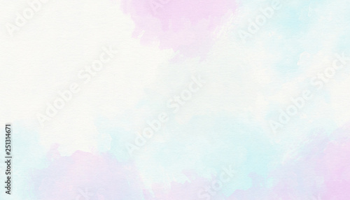 Light pink blue pastel watercolor background