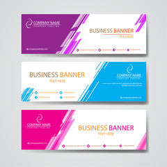 colorful abstract corporate business banner template