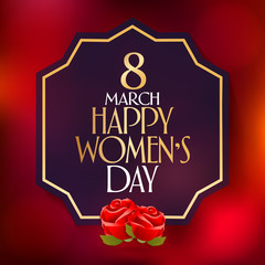 8 March. International Happy Women's Day Celebration. Billboard, Poster, Social Media, Story, Wishes Card, Greeting Card, Trendy Design Template. (TR: 8 Mart Dunya Kadinlar Gununuz Kutlu Olsun.) 