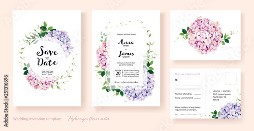 Fotografía Wedding Invitation, save the date, thank you, rsvp card Design template