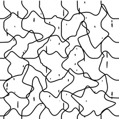 Poster - Abstract wavy line pattern, seamless vector geometric background.