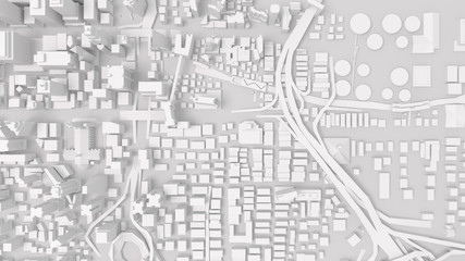 City Center 3d rendering, illustration 3d
