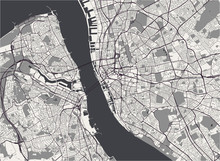 Map Of The City Of Liverpool, United Kingdom