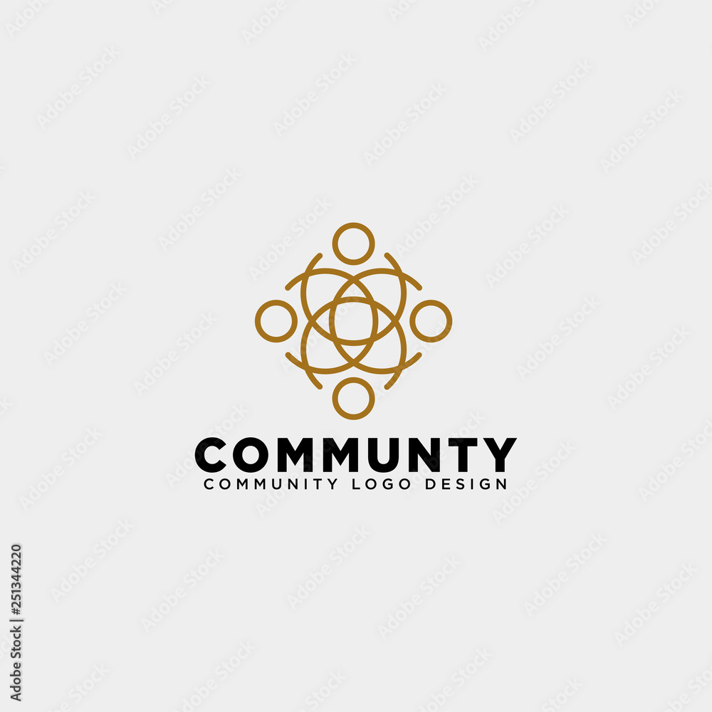 community human logo template vector illustration icon element isolated ...