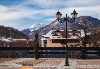 Wall Mural - Rosa Khutor Alpine Resort. Krasnaya Polyana, Krasnodar region, Sochi, Russia.