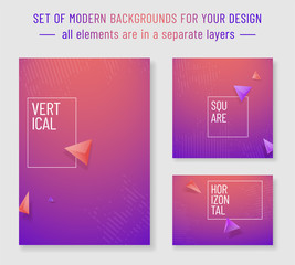 Wall Mural - set of modern backgrounds for your design