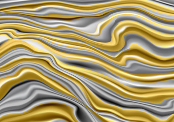 Wall Mural - Abstract liquid metal color flow background.