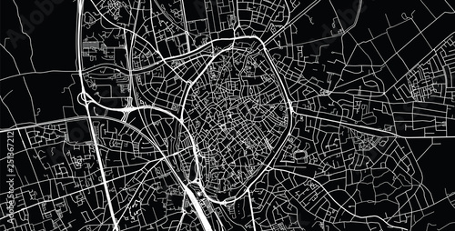 Fotografía Urban vector city map of Bruges, Belgium