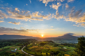 Wall Mural - Sunrise at Khao Takhian Ngo View Point