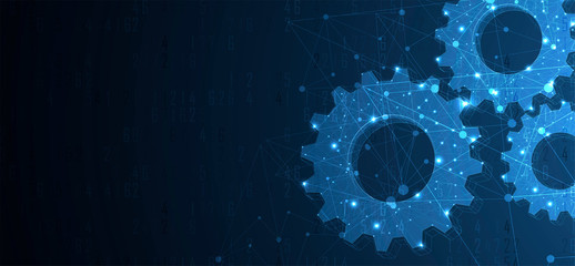Wall Mural - Abstract tech background. Futuristic technology interface