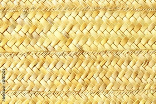 Woven Palm Tree Leaves Or Bamboo Chips Mat Texture Background
