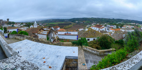 Wall Mural - Panoramic view of Obidos