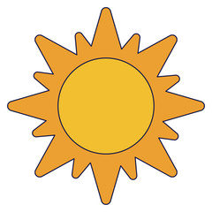 Canvas Print - Sun solar symbol isolated