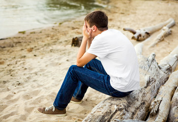 Poster - Sad Young Man