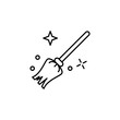 © FIDAN - magic broom, miscellaneous outline icon. Signs and symbols can be used for web, logo, mobile app, UI, UX